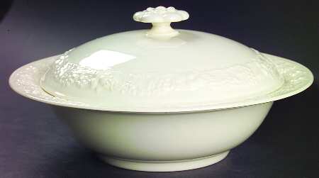 Theme Off White (Eggshell) Round Covered Vegetable
