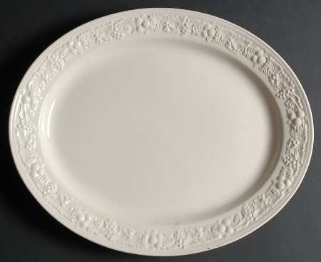 Theme Off White (Eggshell) 15" Oval Serving Platter