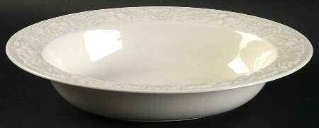 Theme Off White (Eggshell) 9" Oval Vegetable Bowl
