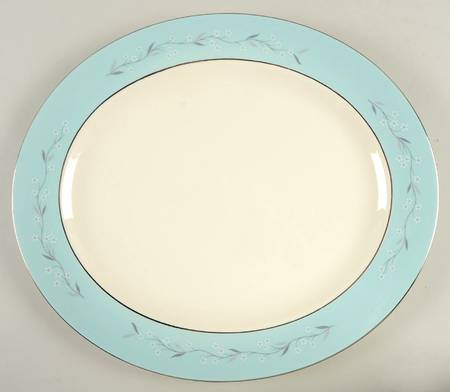 Turquoise Melody 15" Oval Serving Platter