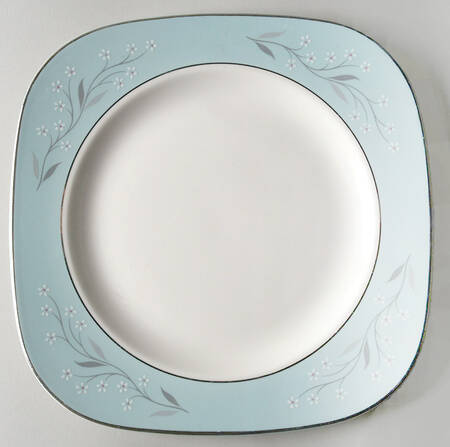 Turquoise Melody Square Salad Plate