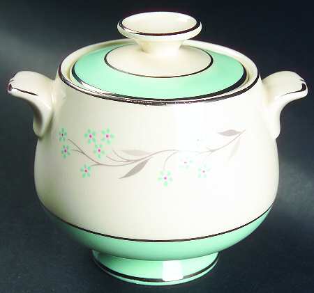 Turquoise Melody Sugar Bowl & Lid