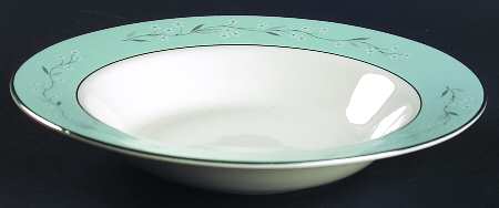 Turquoise Melody Large Rim Soup Bowl
