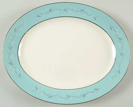 Turquoise Melody 11" Oval Serving Platter