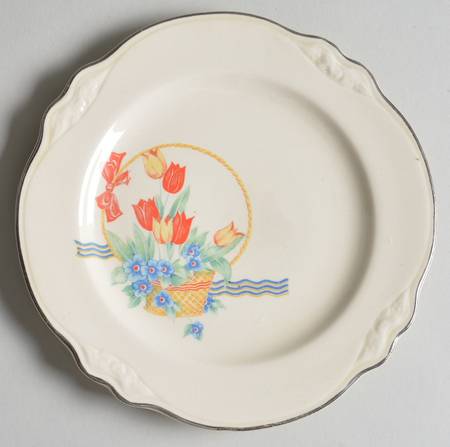 Tulips In A Basket Bread & Butter Plate