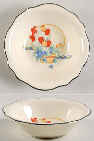 Tulips In A Basket Fruit/Dessert (Sauce) Bowl