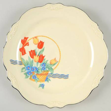 Tulips In A Basket Luncheon Plate