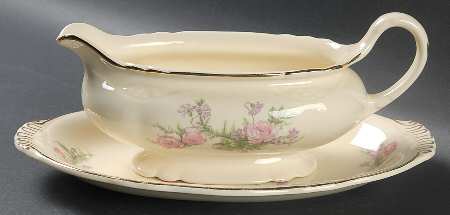 Heather Rose (Virginia Rose) Gravy Boat & Underplate/Relish