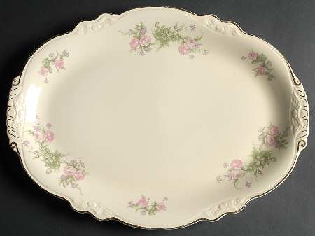 Heather Rose (Virginia Rose) 15" Oval Serving Platter