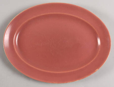 Wells Art Glaze Peach 11" Oval Serving Platter