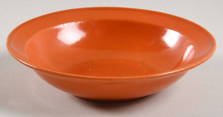 Wells Art Glaze Red Rim Fruit/Dessert (Sauce) Bowl