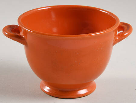 Wells Art Glaze Red Sugar Bowl No Lid