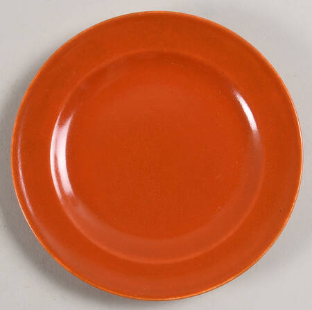 Wells Art Glaze Red Bread & Butter Plate