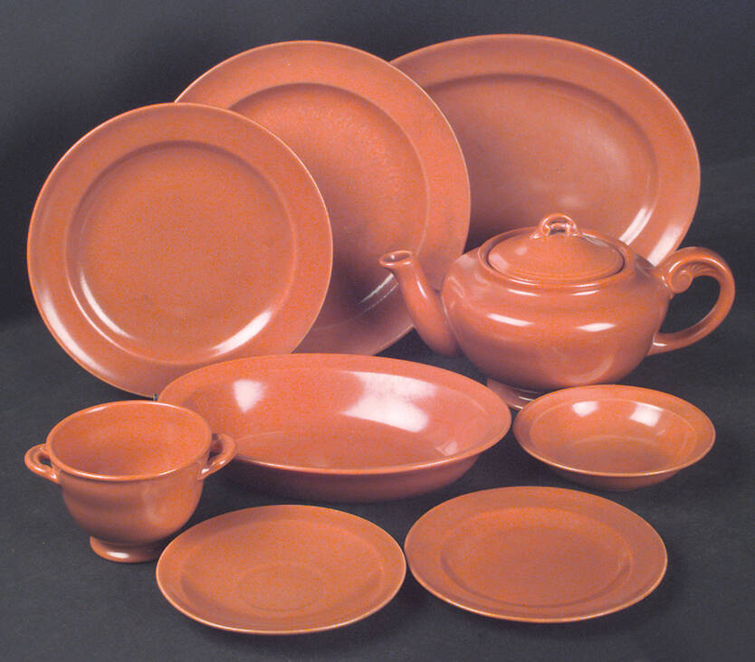 Wells Art Glaze Red Salad Plate