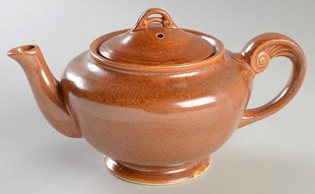 Wells Art Glaze Rust Teapot & Lid