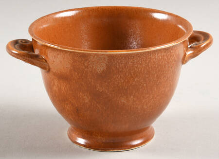 Wells Art Glaze Rust Sugar Bowl No Lid