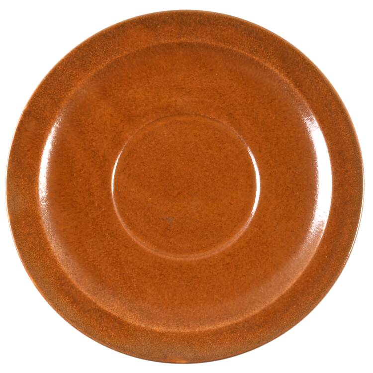Wells Art Glaze Rust Saucer for Cream Soup Bowl