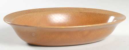 Wells Art Glaze Rust 9" Oval Vegetable Bowl
