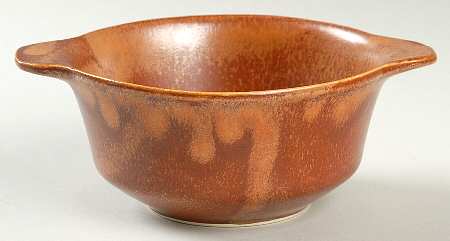 Wells Art Glaze Rust Lugged Cereal Bowl