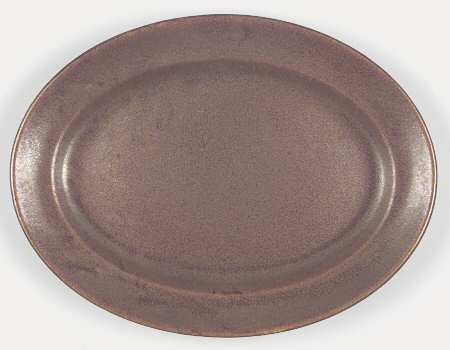 Wells Art Glaze Rust 11" Oval Serving Platter