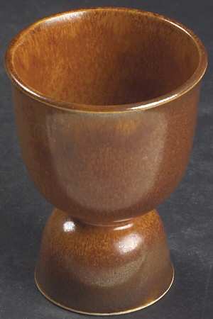Wells Art Glaze Rust Double Egg Cup