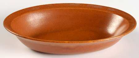 Wells Art Glaze Rust 9" Oval Vegetable Bowl