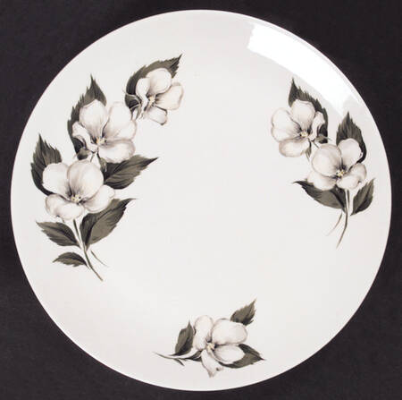 White Flower Luncheon Plate