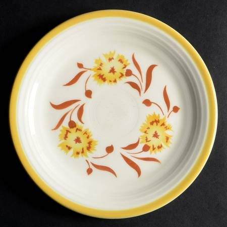Yellow Carnation Salad Plate