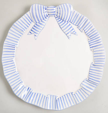 Blue Stripe 12" Chop Plate (Round Platter)