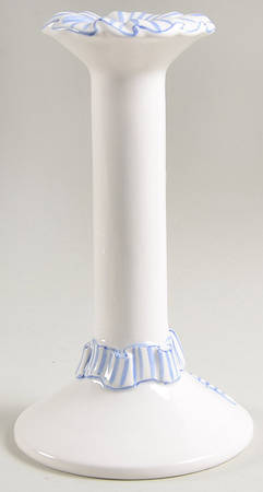 Blue Stripe Tall Candlestick