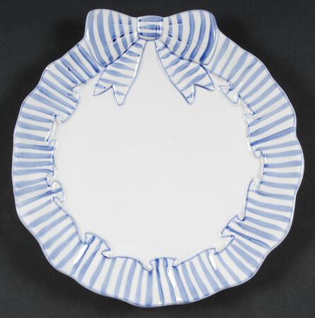 Blue Stripe Salad Plate