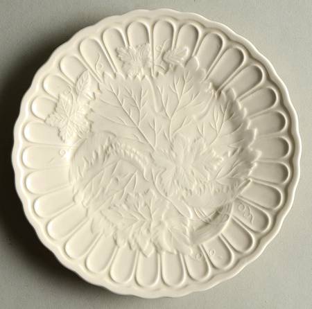 Majolica Cream Bread & Butter Plate