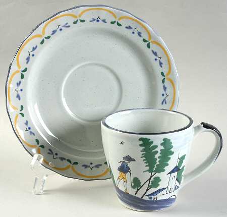 Normandie Flat Cup & Saucer Set