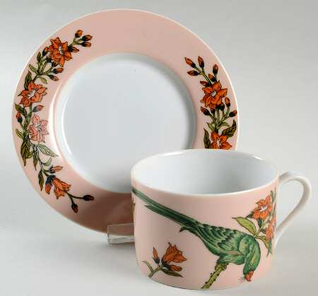 Parrots Flat Cup & Saucer Set