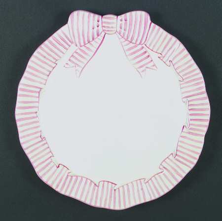 Pink Stripe 12" Chop Plate (Round Platter)