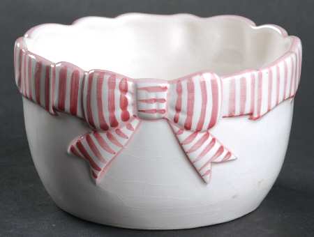 Pink Stripe Fruit/Dessert (Sauce) Bowl