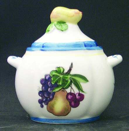 Provencial Fruit Sugar Bowl & Lid