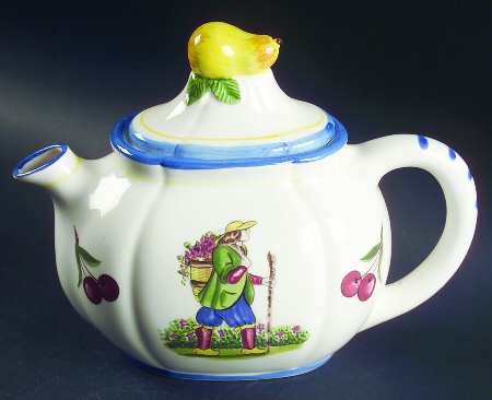 Provencial Fruit Teapot & Lid