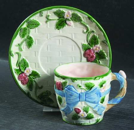 Ribbon & Bow Flat Cup & Saucer Set