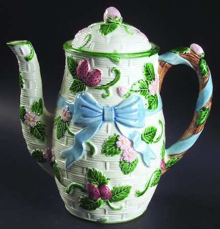 Ribbon & Bow Coffee Pot & Lid