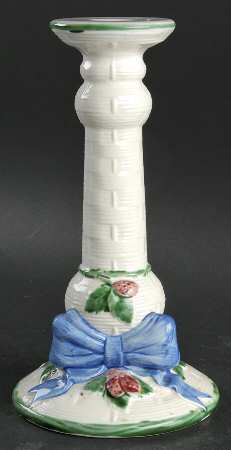 Ribbon & Bow 8" Tall Candlestick