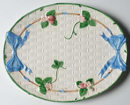 Ribbon & Bow 13" Oval Serving Platter