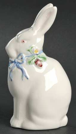 Ribbon & Bow Small Rabbit Figurine