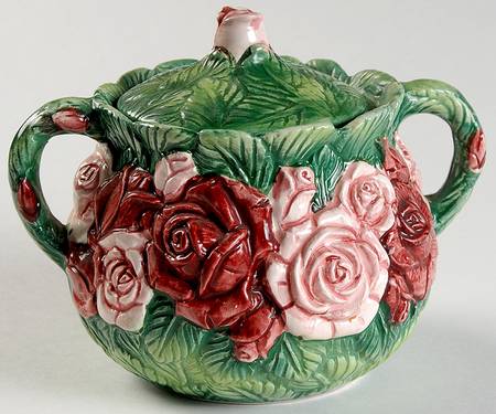 Rose Sugar Bowl & Lid