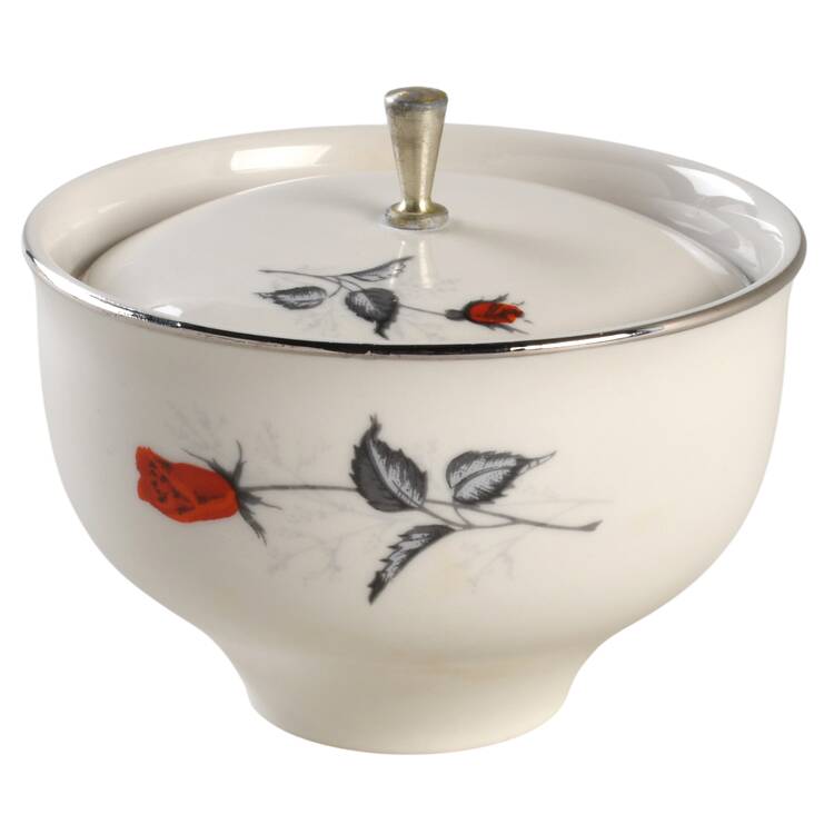 Rose Sugar Bowl & Lid