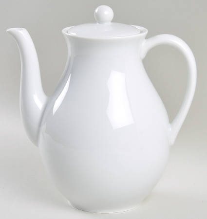 White Coffee Pot & Lid