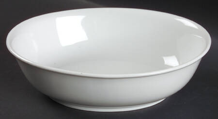White 8" Oval Vegetable Bowl