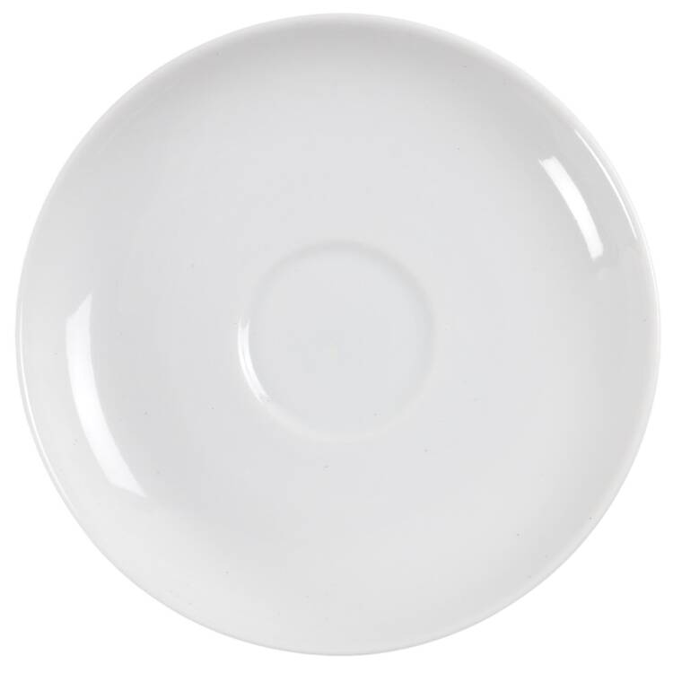 White Saucer for Flat Cup
