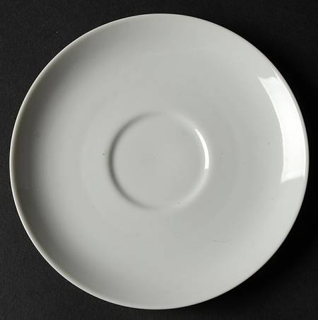 White Saucer for Flat Cup