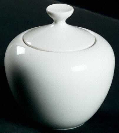 White Sugar Bowl & Lid